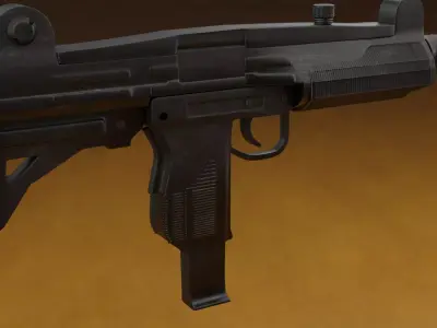 Uzi gun Free low-poly 3D model