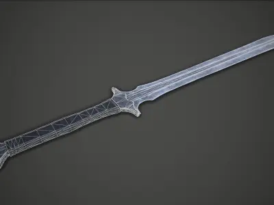 Post-Apocalyptic Leafblade Low-poly 3D model