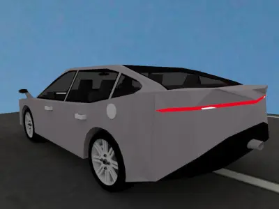 Aa-03 Sedan Car  MPV Low-poly 3D model