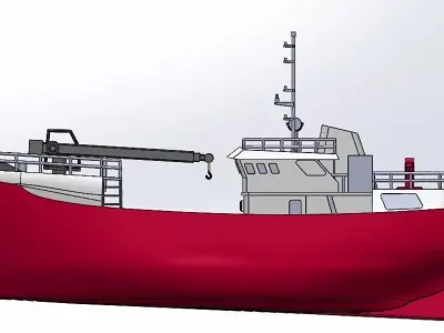 merchant ship 3D print model