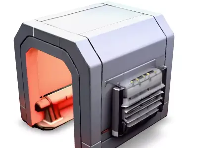 SciFi Airlock Corridor 3D Model Low-poly 3D model