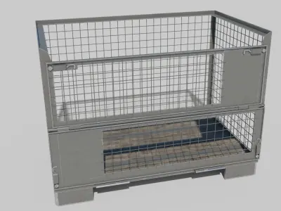 Box Pallet Low-poly 3D model