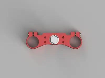 Triple Clamp  Low-poly 3D model
