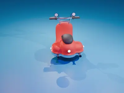 Stylised Scooter Free 3D model