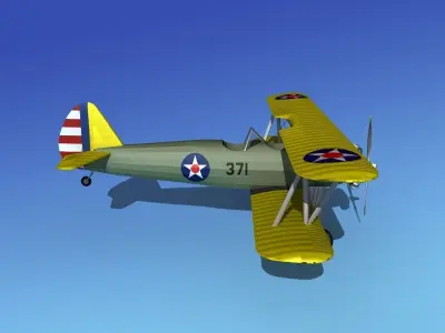 Stearman PT-17 Kaydet V03 3D model