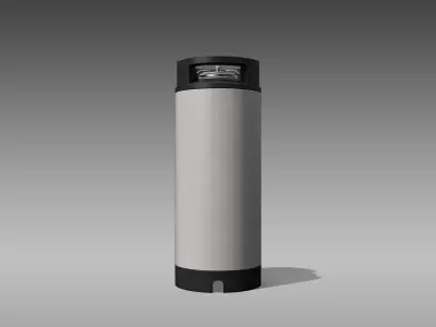 Keg Home Brew Barrel Low-poly 3D model