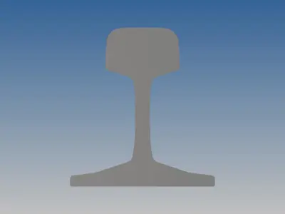 British Standard-EN13674 50E5 rail 3D model