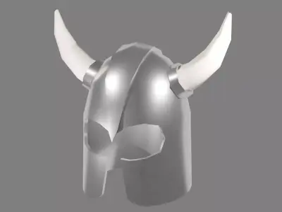 Stylized Viking Helmet Game Asset Low-poly 3D model