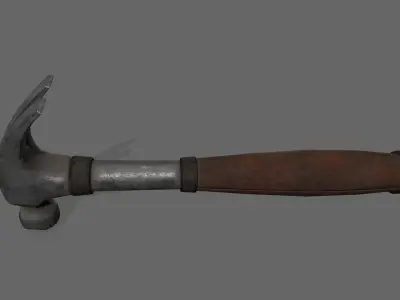 Hammer Low-poly 3D model 21
