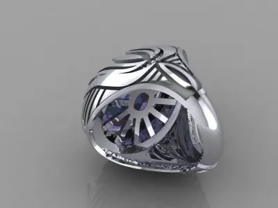 Turkish Antique-Inspired Ring  3D Printable Design 3D print model