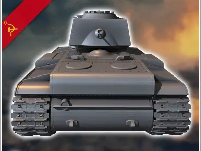 KV-1 M1940 - Soviet army WW2 Second World East front Ostfront RP 3D print model