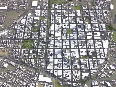 Pretoria - 3D City Low-poly 3D model
