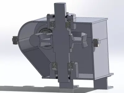 Industrial Gearbox Reduction Gearbox  3D CAD Model 3D model
