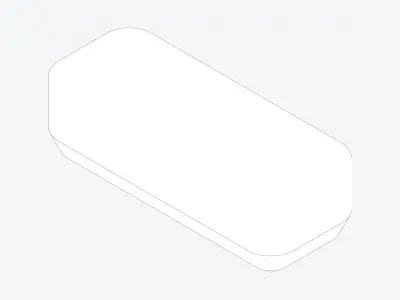 Seat - Ottoman - Simplicity - Rectangle Low-poly 3D model