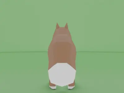Low Poly Fox Low-poly 3D model