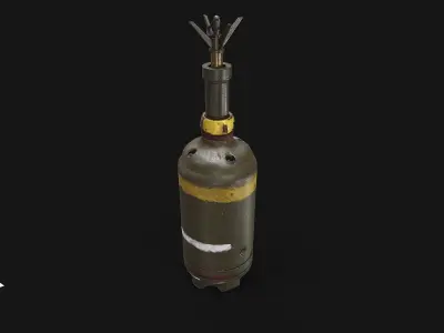 landmine empty grenade Low-poly 3D model