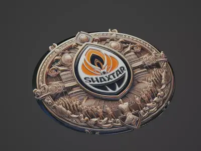 shakhtar donetsk Football Medallion 3D print model