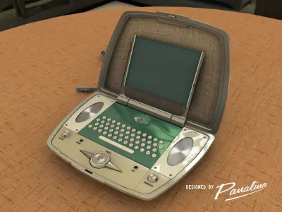 Vintage laptop computer nomad 250GT 1960 - c4d fbx 3ds 3D model