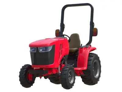 Compact Utility Tractor Low-poly 3D model