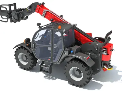 Telescopic Handler Telehandler Forklift 3D model