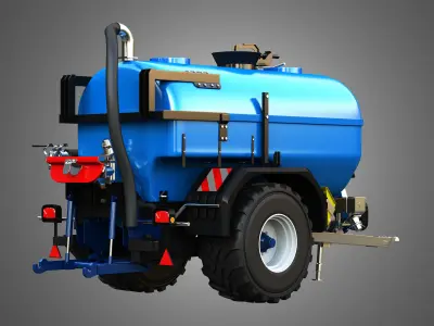Zunhammer Liquid Manure Transport Trailer - Single Axle 3D model