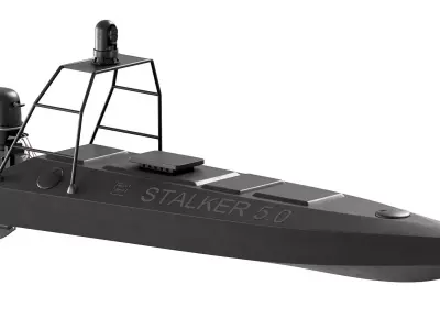 Marine unmanned surface vehicle Stalker sea drone 3D model