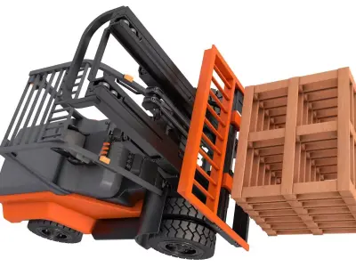 Toyota Pneumatic Forklift 3D model
