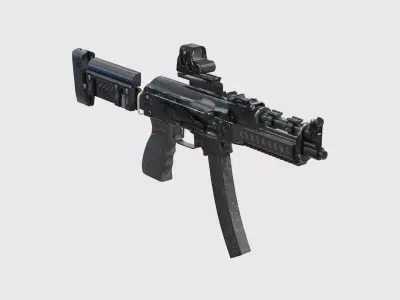 PP-19-01 Vityaz Free low-poly 3D model