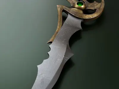 Fantasy style dagger 1 3D model