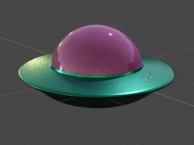 UFO - game-ready in space Free low-poly 3D model