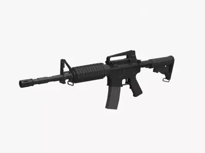 M4 A1  Low-poly Low-poly 3D model