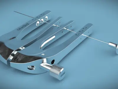 Surgical Instrument Set with Retractor and Clamps 3D model