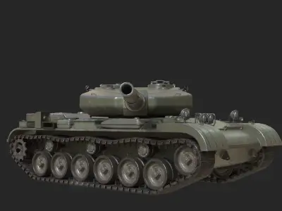 3 coatings of PLA Army WZ1224 Main Battle Tank MBT Low-poly 3D model
