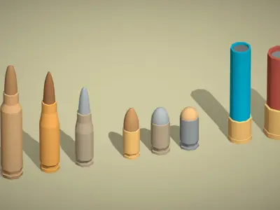 Free Pack - Bullets Free low-poly 3D model