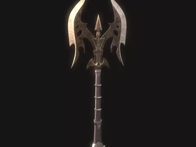 Weapons Axe Low-poly 3D model