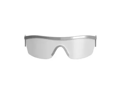 Silver Sports Sunglasses 3D model