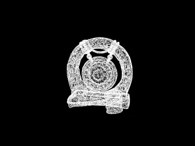 Low Poly Stylized Ancient Mossy Gong - Mallet Low-poly 3D model