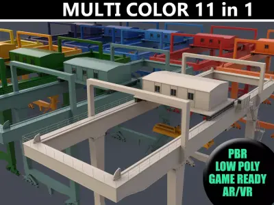 PBR Rail Mounted Gantry Crane RMG V1 - Multi color Pack