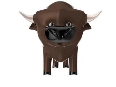 Bull toy Free low-poly 3D model
