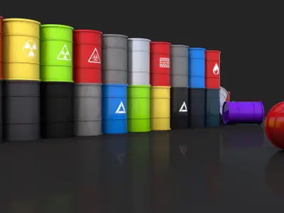 Pack Barrel Low-poly 3D model