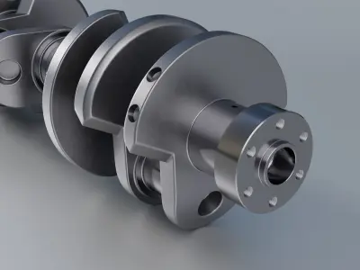 Crankshaft V8 3D model
