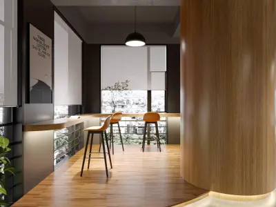 3D model of a modern office interior 3D model