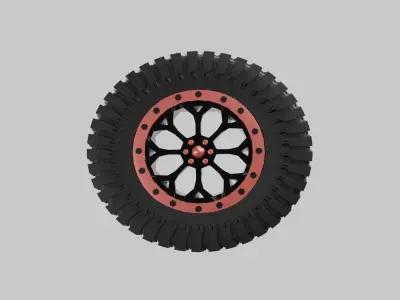 BF Goodrich AT KO2 Offroad Tire 3D model