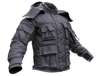 Military Jacket 8 - All MH Bodies - UE5 Skeletons - Rigged Low-poly 3D model