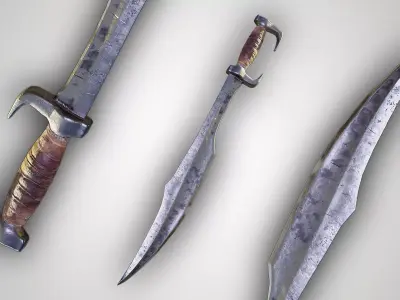 Spartan sword Low-poly 3D model purchase