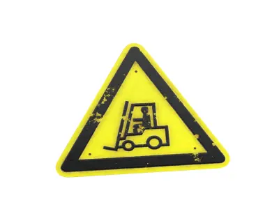 Sign Warning Package Low-poly 3D model