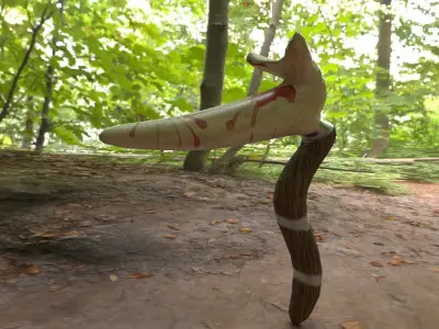 Hunting tomahawk Low-poly 3D model