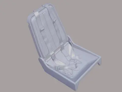 Me-262 Seat with straps for 1-32 scale 3D print model