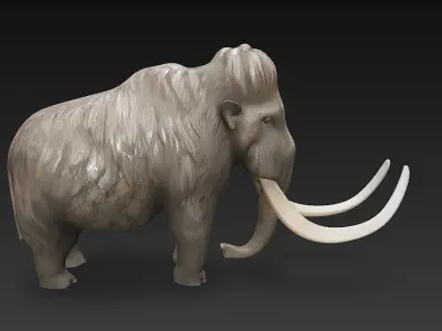 Mammoth 3D Model Basic - Low Poly Low-poly 3D model purchase