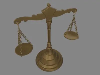 Balance Scale Low-poly 3D model purchase